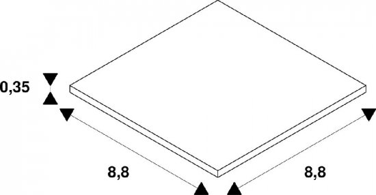 SLV Universal Downlight Abdeckung für Downlight IP65 eckig schwarz