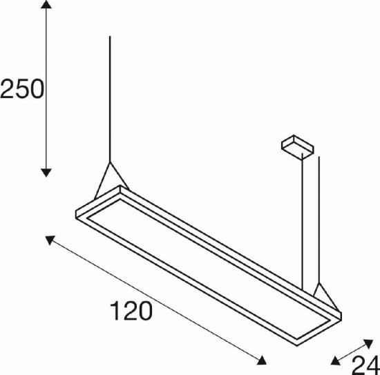 SLV Worklight Pro 120 Pendelleuchte 120cm 4000K DALI Touch schwarz