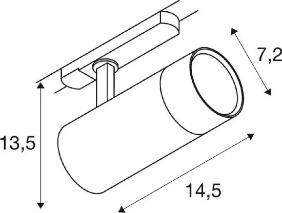 SLV Trackspot V 3-Phasen 10/15/20W 927/930/940 24°-60°