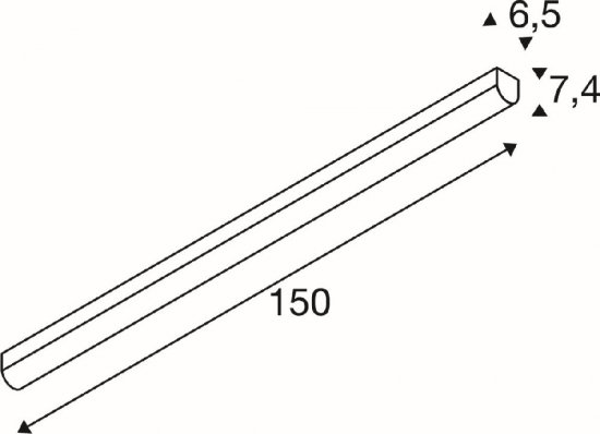 SLV Bena 150 Deckenleuchte LED 3000K 36W weiß L/B/H 150/6,5/7,4 cm