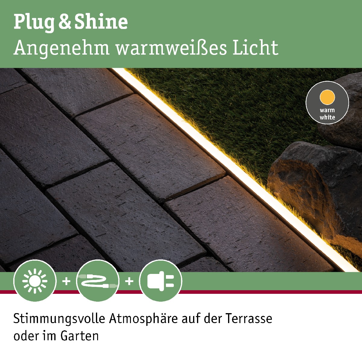 Plug Aluminiumprofil Stripe & LED 94216 Shine Paulmann
