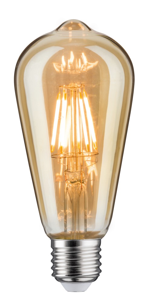 E27 28523 ST64 Vintage-Kolben Gold LED Paulmann 6W Goldlicht