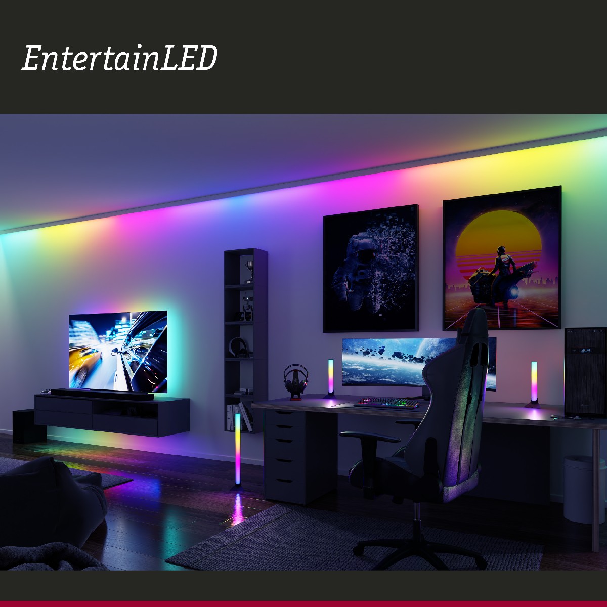 Paulmann 78879 EntertainLED Lightbar Dynamic RGB 2x1W 2x48lm