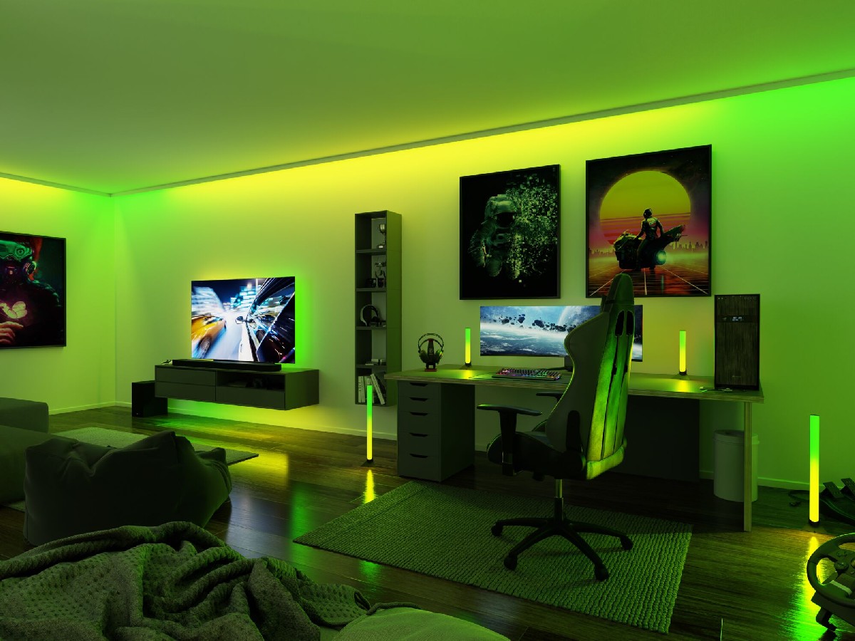 Ruban LED TV USB, 2 x 80 cm, changement de couleurs, EntertainLED PAULMANN