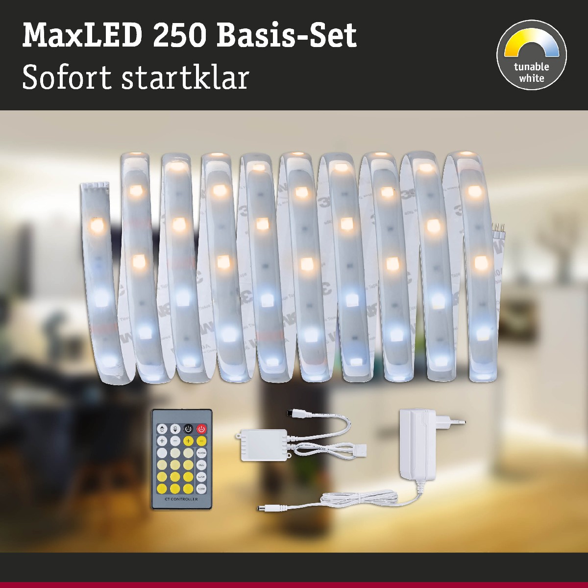 Paulmann LED-Streifen Basis-Set MaxLED 1000 COB Tunable White 3 m