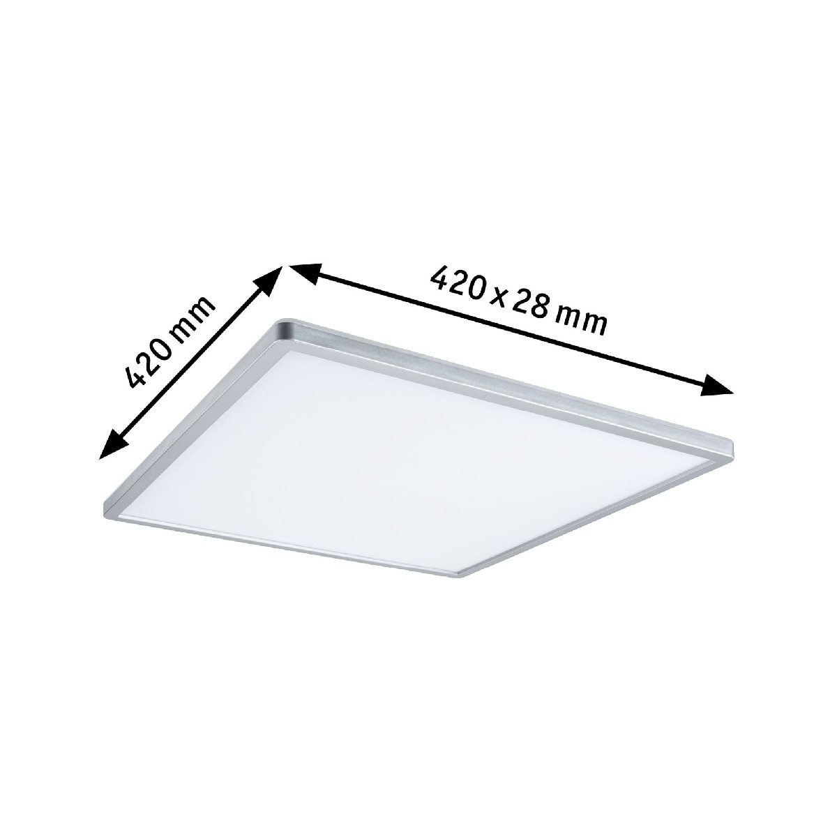 Paulmann 71009 LED Panel 3-Step-Dim Atria eckig 420x420mm Shine