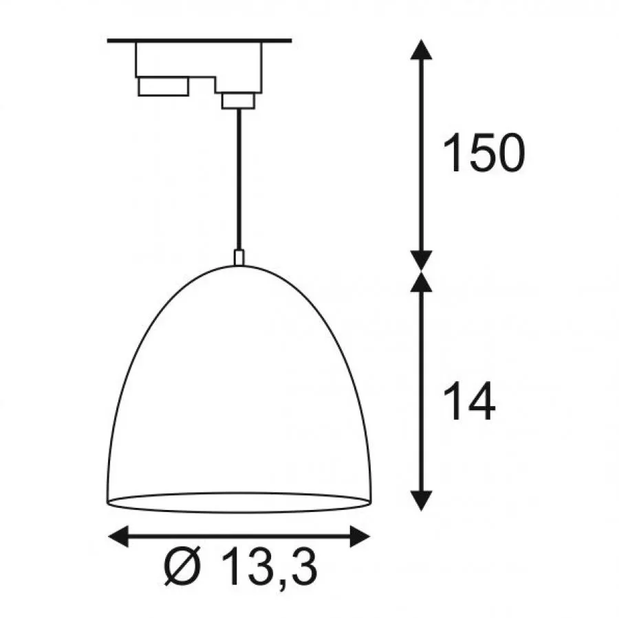 SLV PARA CONE 14 Pendelleuchte GU10 schwarz/gold inkl. 3P-Adapter 153140