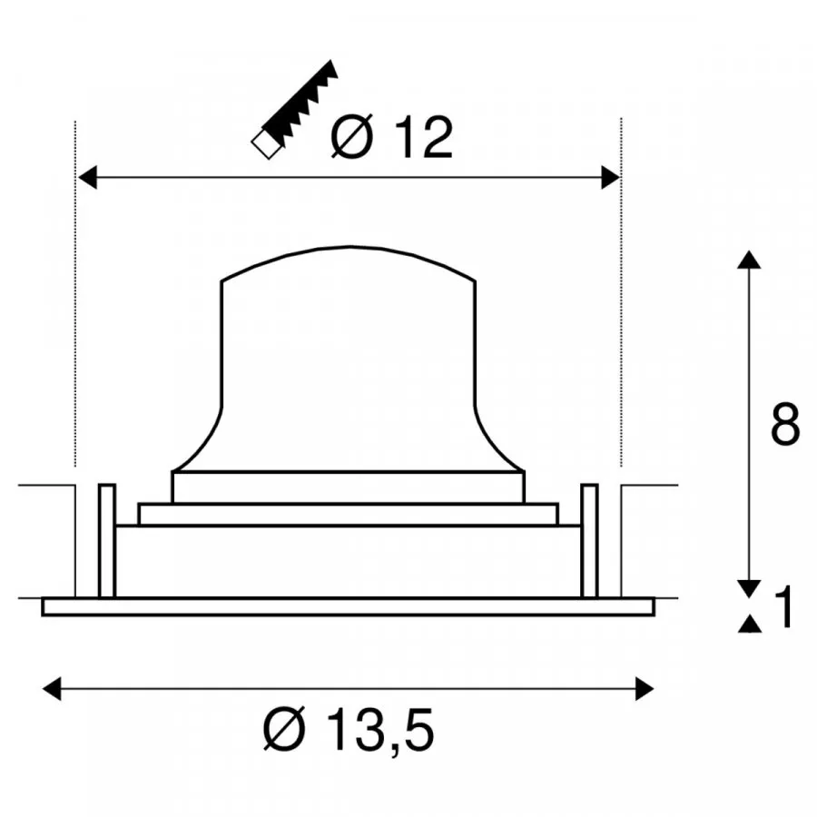 SLV Numinos Move DL M LED Deckeneinbauleuchte 17,55 W 1500lm 3000K 20° dreh- und schwenkbar schwarz