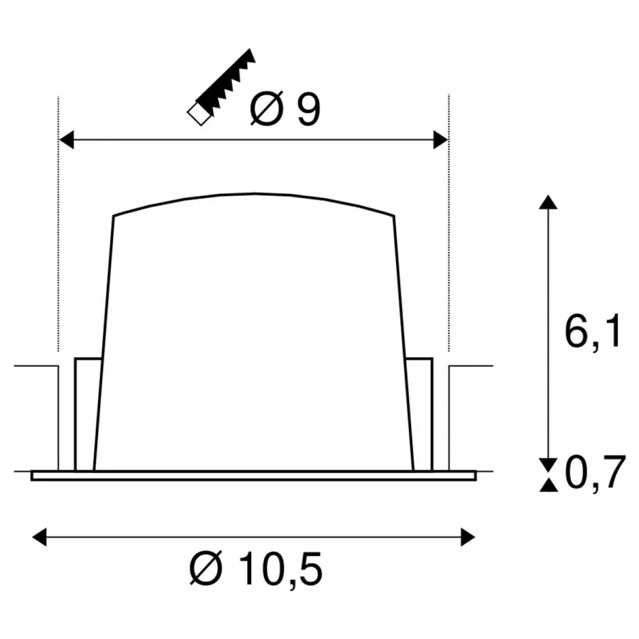 SLV Numinos DL M Deckeneinbauleuchte LED 17,55W 1550lm 2700K 20° weiß/chrom