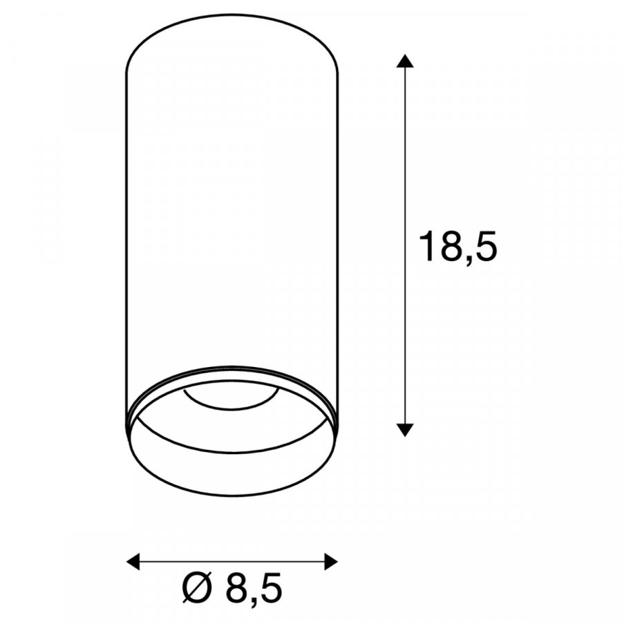 SLV Numinos CL M Deckenaufbauleuchte LED 20W 1925lm 2700K 24° Phase schwarz