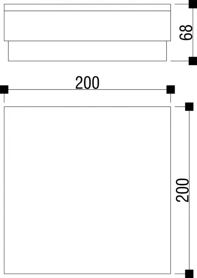 Deko-Light Bodeneinbauleuchte Tabit 200x200mm 3,37W 240lm 3000K IP67