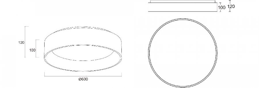 Deko-Light Deckenaufbauleuchte Sculptoris 600mm 42W DIM 3000/4000K Weiß