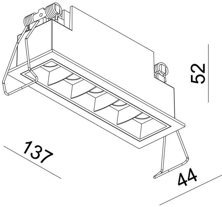 Deko-Light LED Deckeneinbauleuchte Ceti 5 10W 800lm dimmbar 3000K Weiß