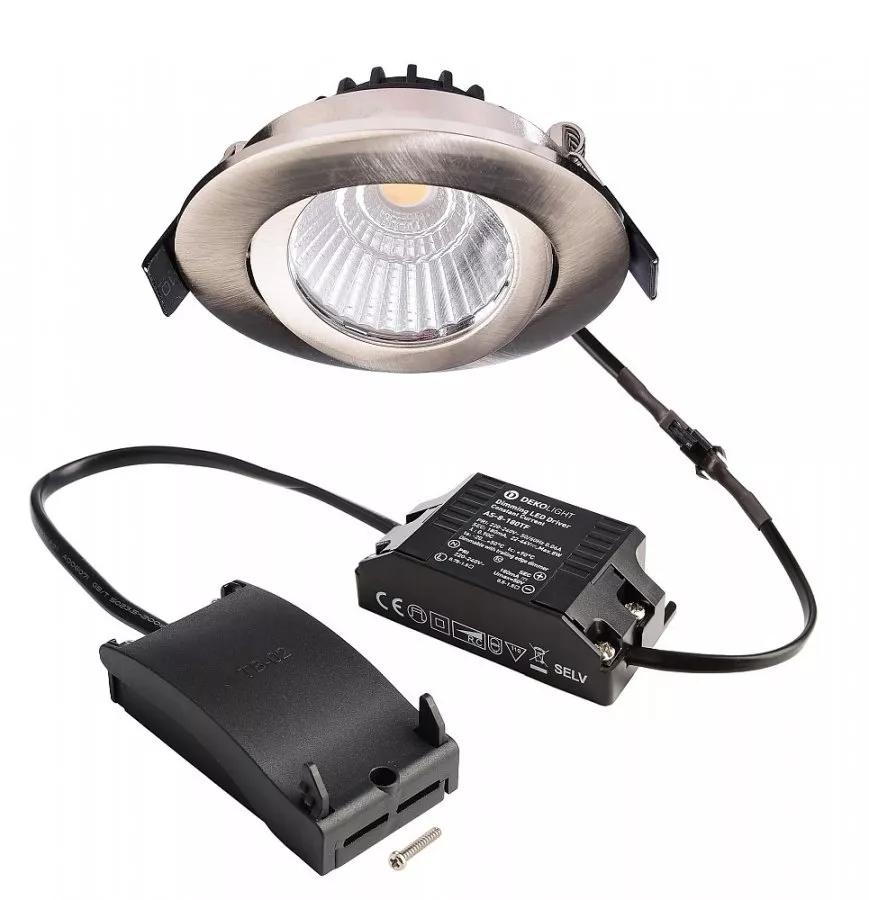 Deko-Light LED Deckeneinbauleuchte Dione IP20 8,5W 750lm dimmbar 2700K Nickel