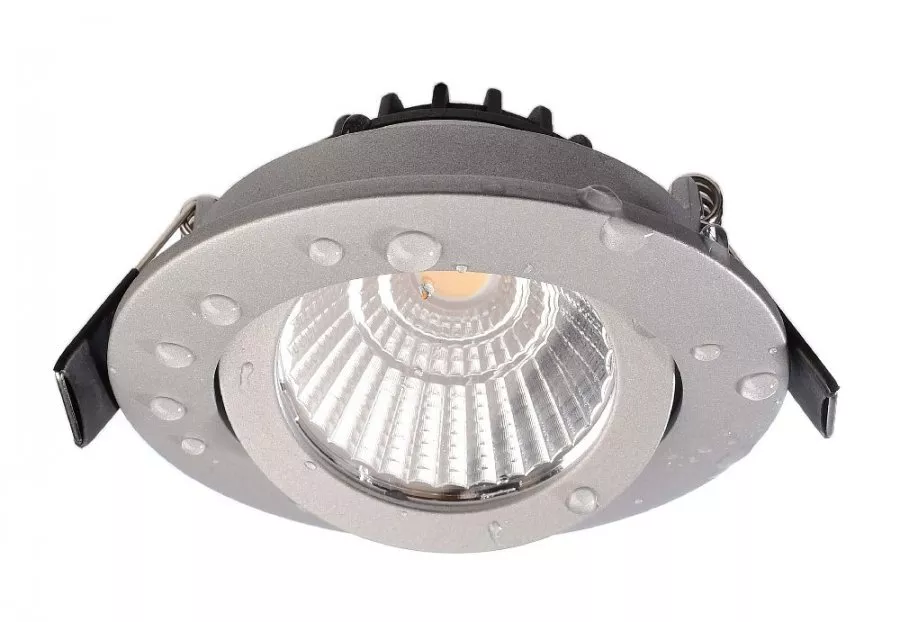 Deko-Light LED Deckeneinbauleuchte Dione IP44 Dim to Warm 8,5W 480lm dimmbar 1800/3000K Silber