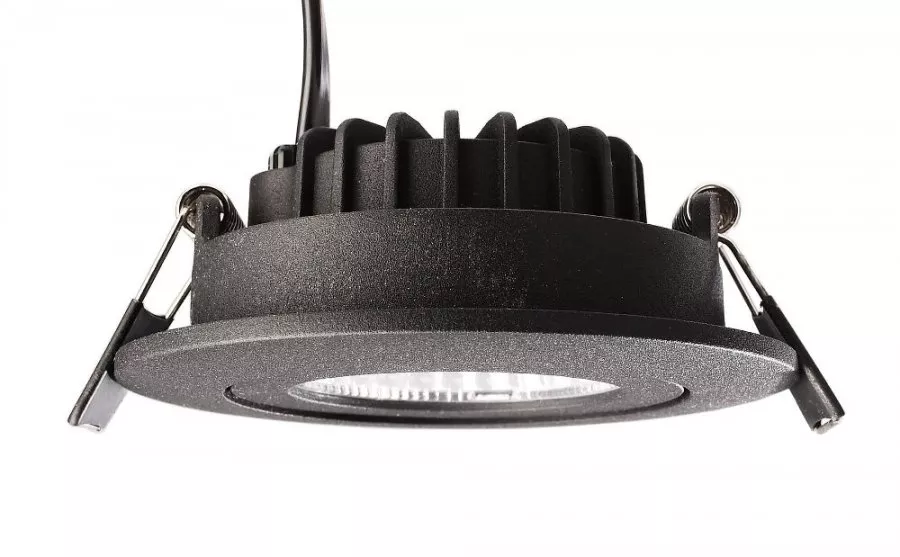 Deko-Light LED Deckeneinbauleuchte Dione IP44 Dim to Warm 8,5W 480lm dimmbar 1800/3000K Schwarz