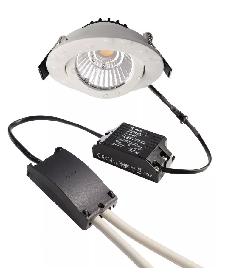 Deko-Light LED Deckeneinbauleuchte Dione IP44 8,5W 800lm dimmbar 3000K Weiß 565393