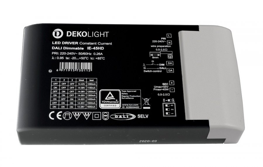 Deko-Light LED-Netzgerät CC DC dimmbar Basic Multi CC IE45HD
