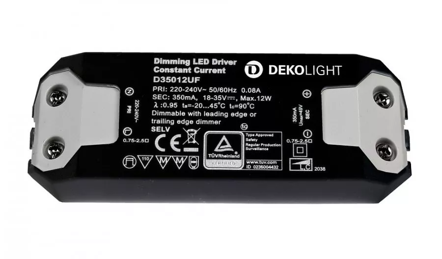 Deko-Light LED-Netzgerät CC DC dimmbar 12W 350mA Stromkonstant 862203