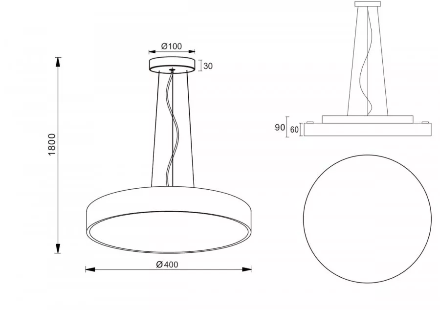 Deko-Light Pendelleuchte Menkar 400mm 45W 3000/4000K Silber