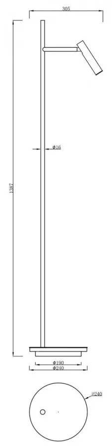 Deko-Light LED Stehleuchte Brahe 11,5W 530lm 3000K Weiß 343025