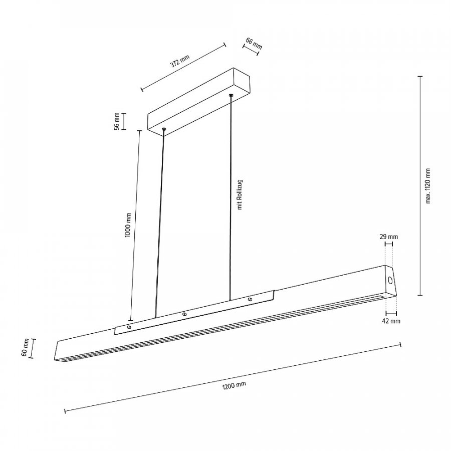 Deko-Light Pendelleuchte Madera 22W DIM 3000K Eiche natur