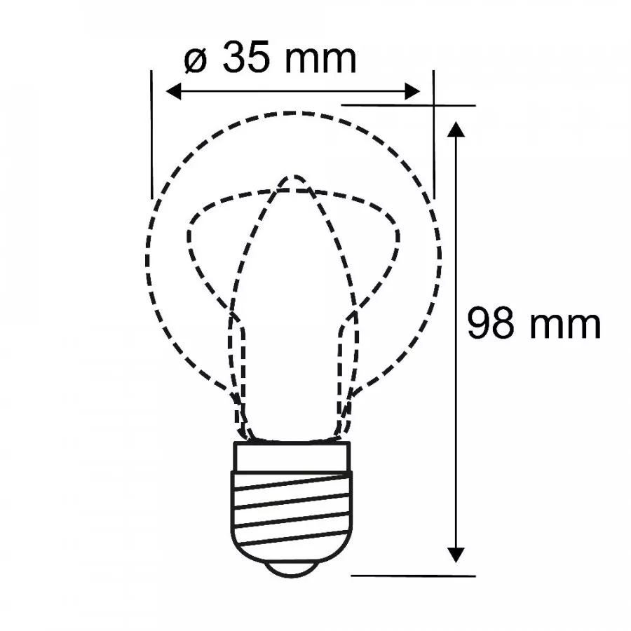 Paulmann 29195 Eco-Line Filament 230V LED Kerze E14 98mm 525lm 2,5W 3000K Klar