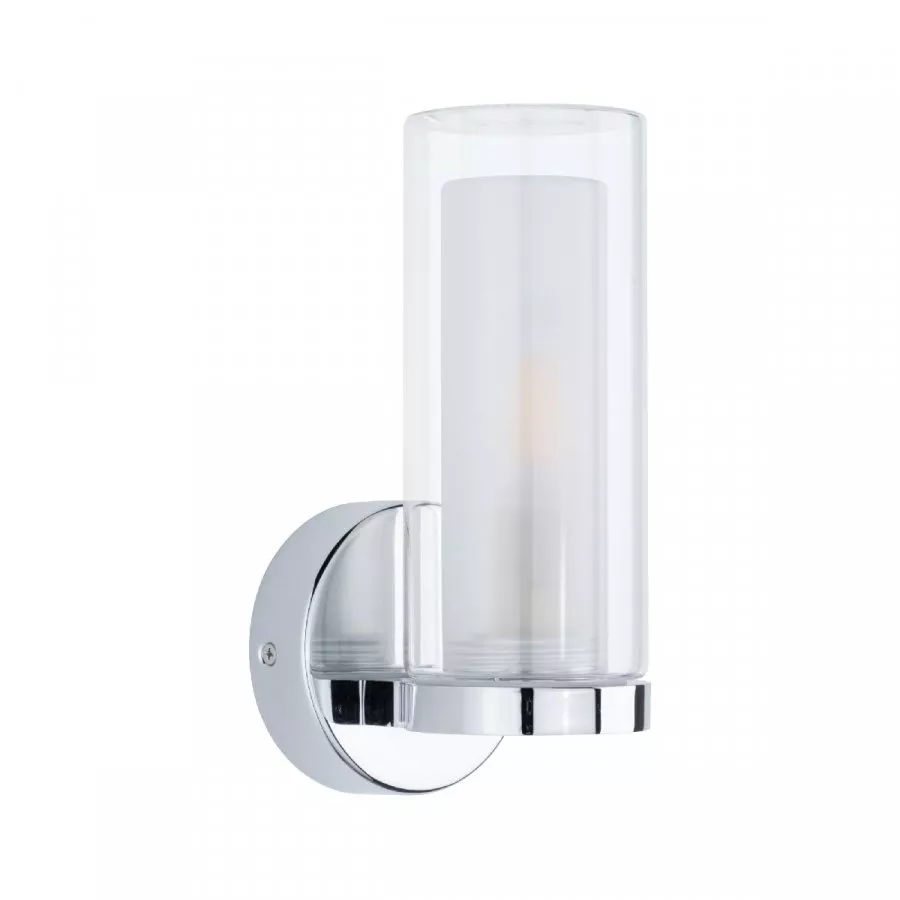 Paulmann 71076 Selection Bathroom Wandleuchte Luena IP44 E14 230V max. 20W dimmbar Chrom/Glas