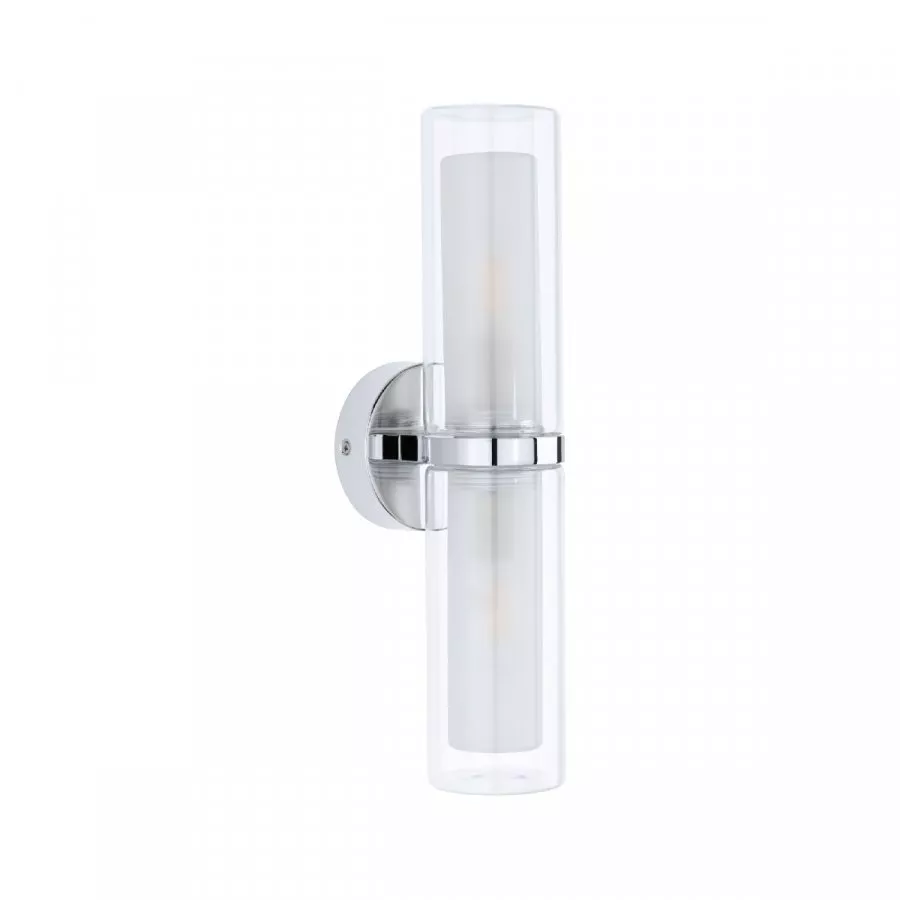 Paulmann 71077 Selection Bathroom Wandleuchte Luena IP44 E14 230V max. 2x20W dimmbar Chrom/Glas