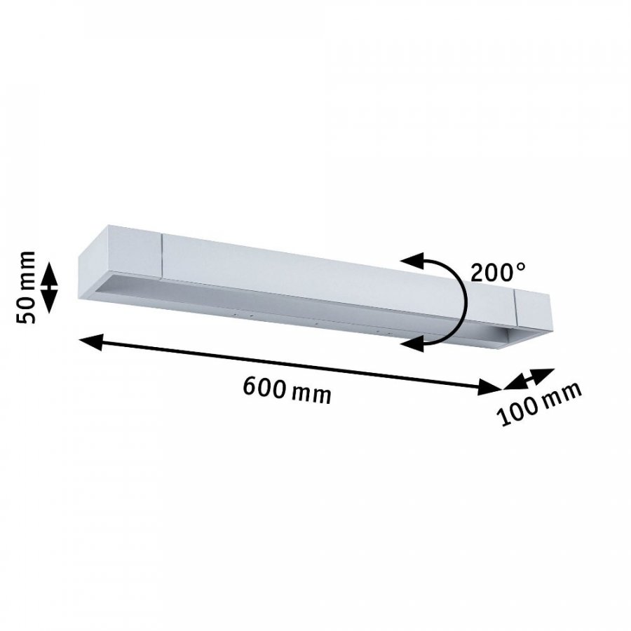 Paulmann 71207 LED Wandleuchte Lucille IP44 2700K 1300lm 230V 17W dimmbar Alu matt