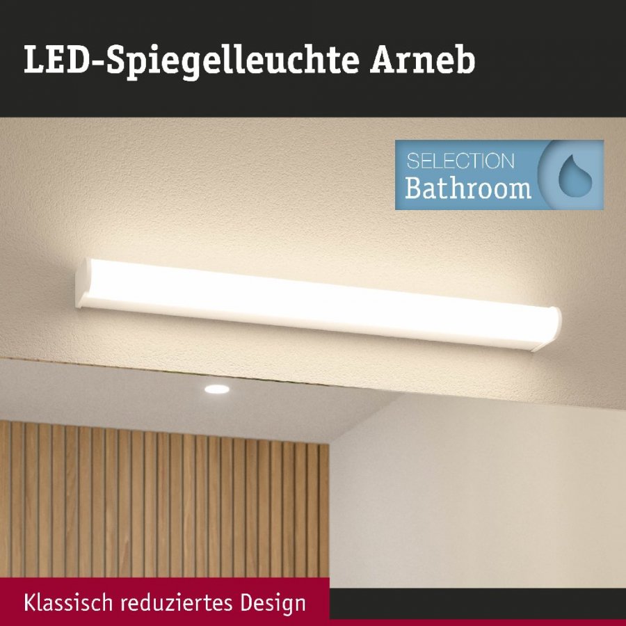 Paulmann 71209 Selection Bathroom LED Wandleuchte Arneb IP44 3000K 1000lm 230V 12,5W Weiß_3