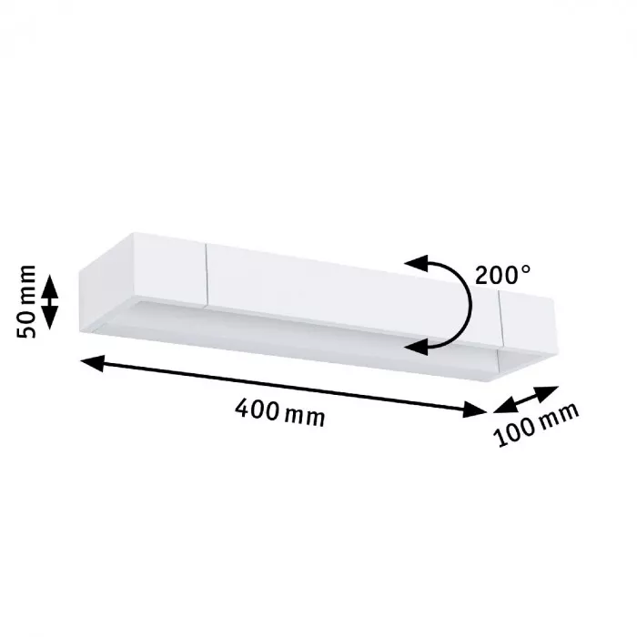 Paulmann 79515 LED Wandleuchte 3-Step-Dim Lucille IP44 2700K 800lm 230V 11,5W dimmbar Weiß