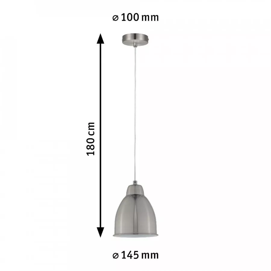 Paulmann 5118 Neordic Hilla Pendelleuchte 6,5W E27 Eisen gebürstet 230V Metall