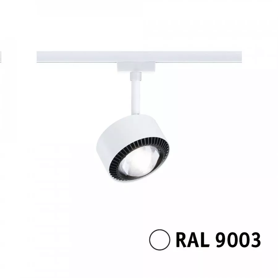 Paulmann 94898 URail LED Schienenspot Aldan Einzelspot 470lm 8W 4000K dimmbar 230V Signalweiß