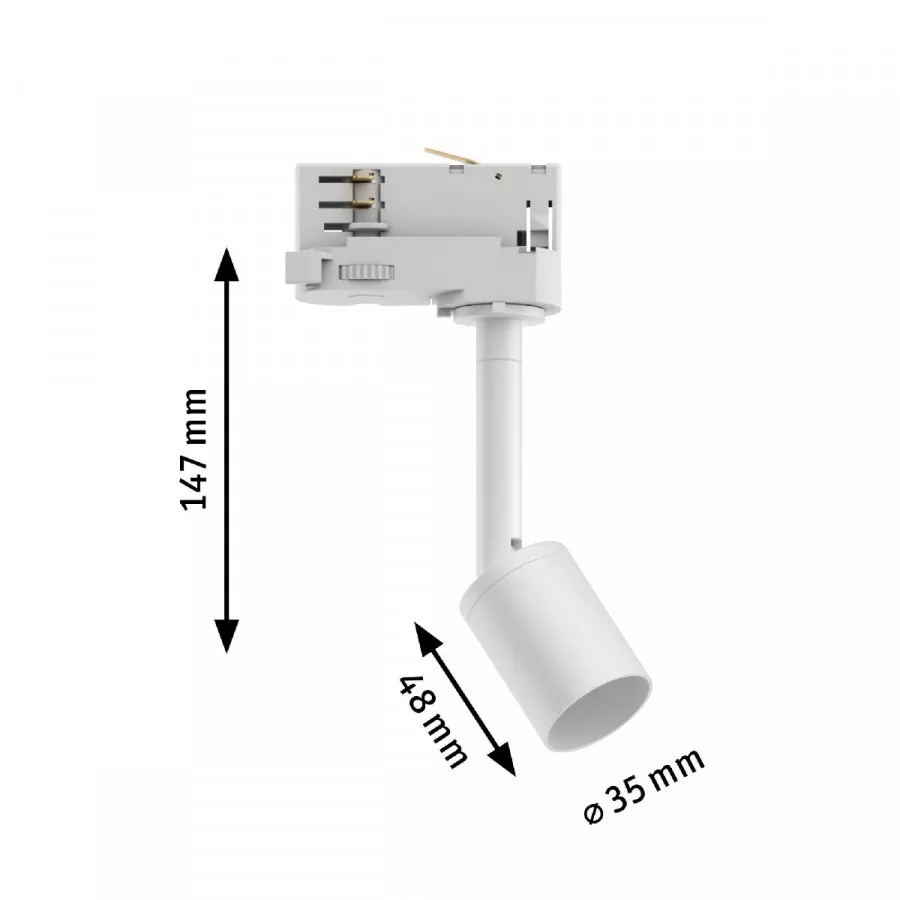 Paulmann 95528 ProRail3 LED Spot Purell Weiß max. 10W GU10, ohne Leuchtmittel