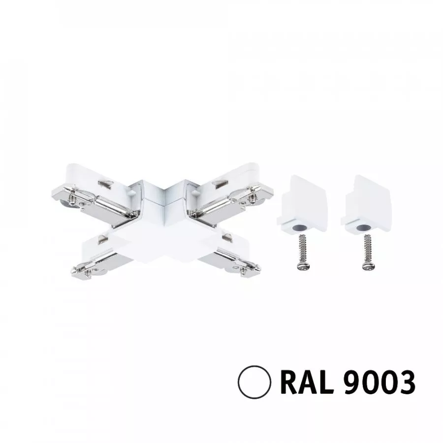 Paulmann 95648 URail Verbinder X-Stück 104x104mm max. 1000W Signalweiß