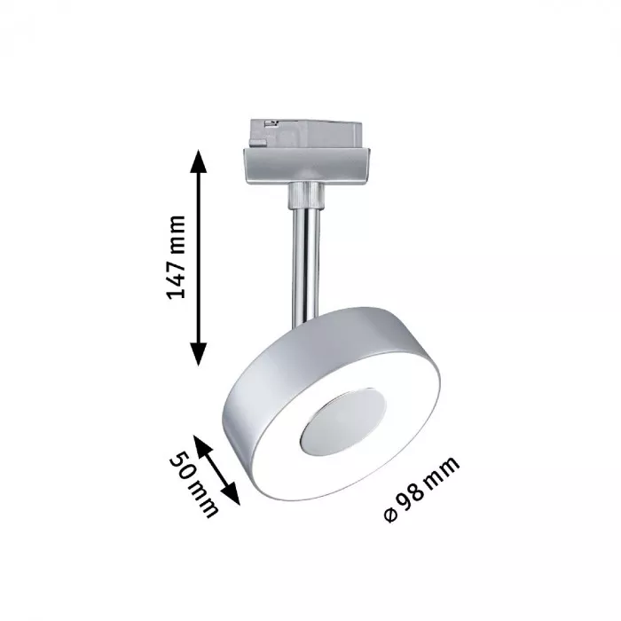 Paulmann 96799 URail LED Schienenspot Circle Einzelspot 200lm 5W 4000K dimmbar 230V Chrom matt_9