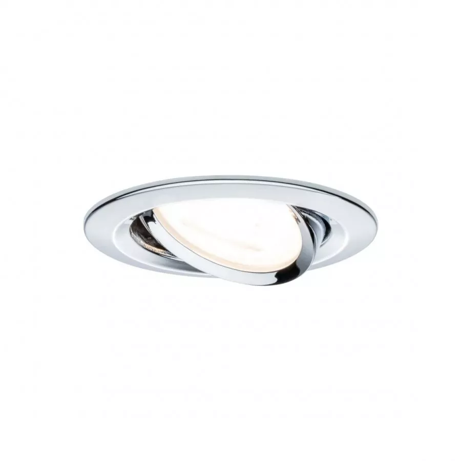 Paulmann 93434 LED Einbauleuchte Nova Basisset schwenkbar rund 84mm 50° GU10 3x6,5W 3x460lm 230V 2700K Chrom