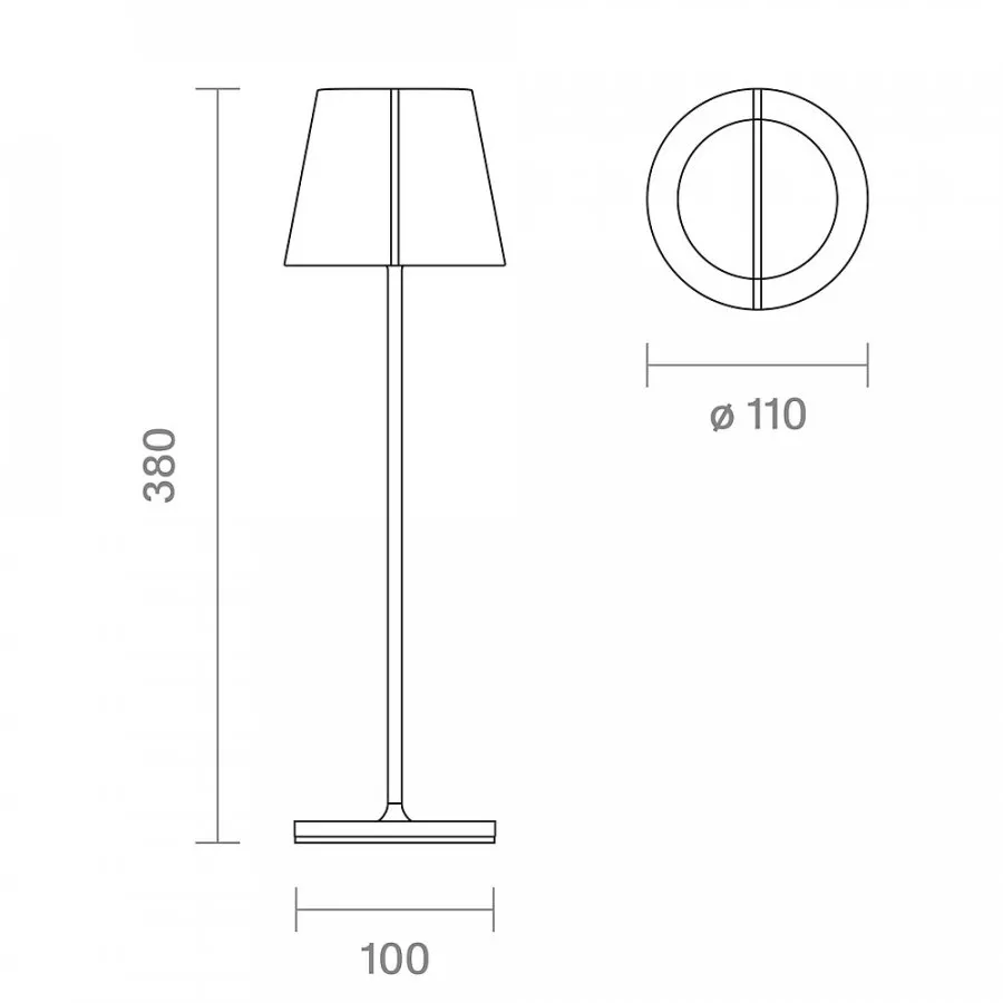 Sigor Akku-Tischleuchte Nuindie tango nachtschwarz 2,2W FlexMood 2200K/2700K IP54 168/197lm Ra85 dim