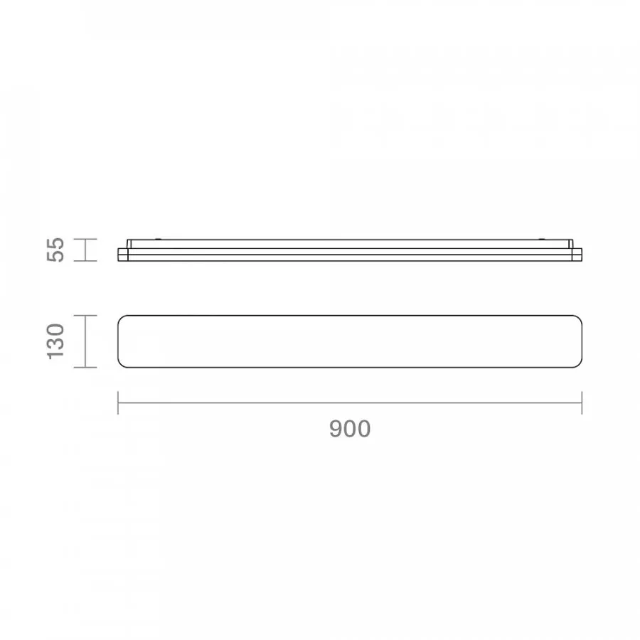 Sigor Aufbauleuchte Plank 900mm silber Dim 32/24W 3000/4000K IP54 120° 2700/3500lm