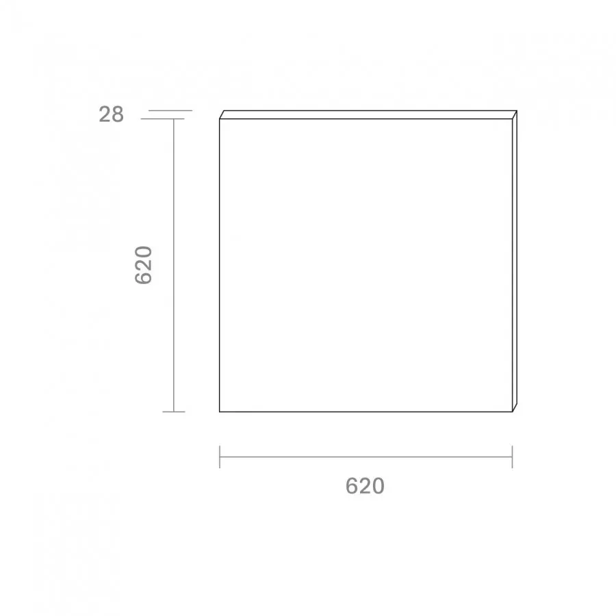 Sigor Panel Aufbau Fled 620x620mm weiss UGR19 36W 3000K IP20 90° 4320lm Ra80