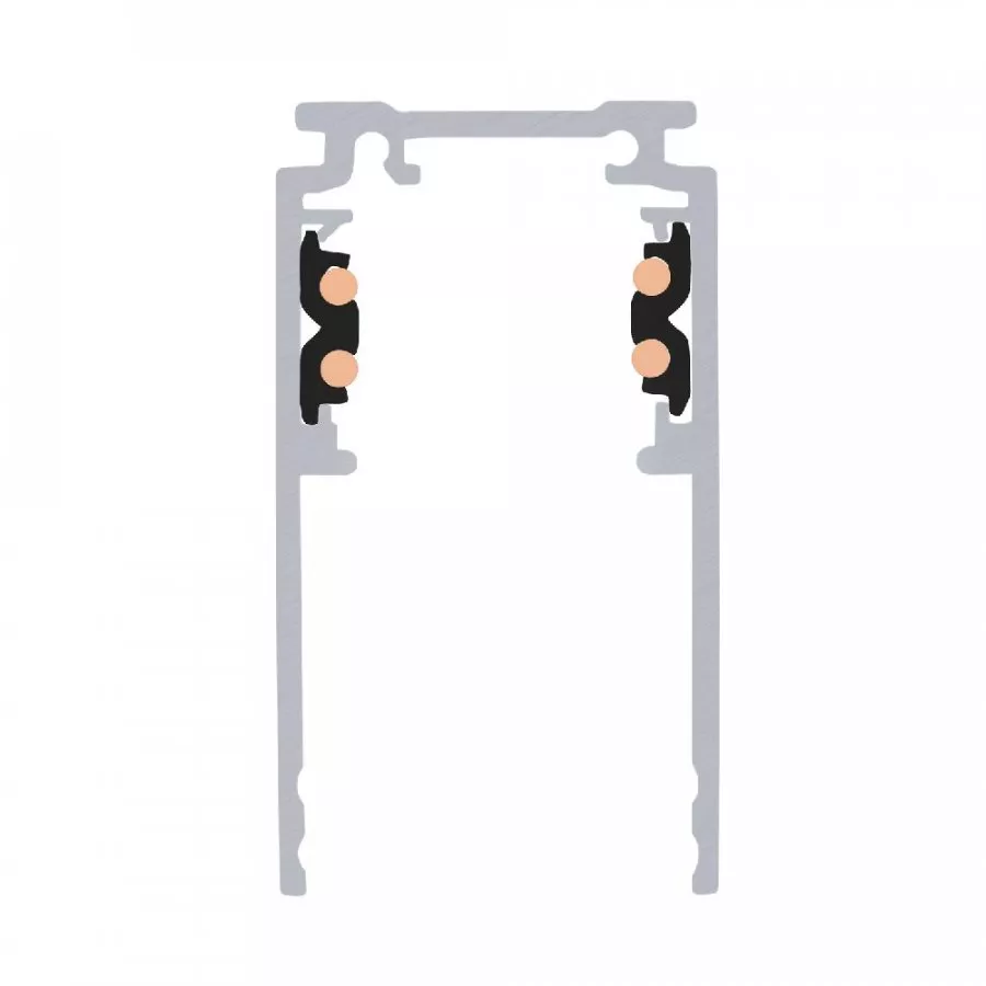 SLV 1m Aufbauschiene tief 48V TRACK schwarz DALI