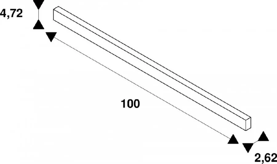 SLV 1m Aufbauschiene tief 48V TRACK schwarz DALI