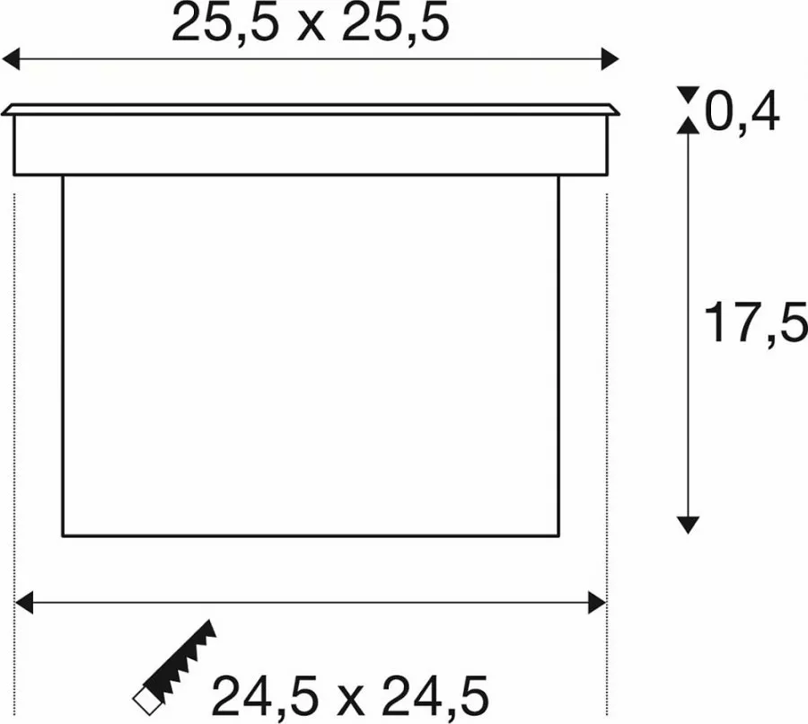 SLV Dasar 255 Outdoor Bodeneinbauleuchte LED 4000K IP67 edelstahl 316 asymmetrisch 34W