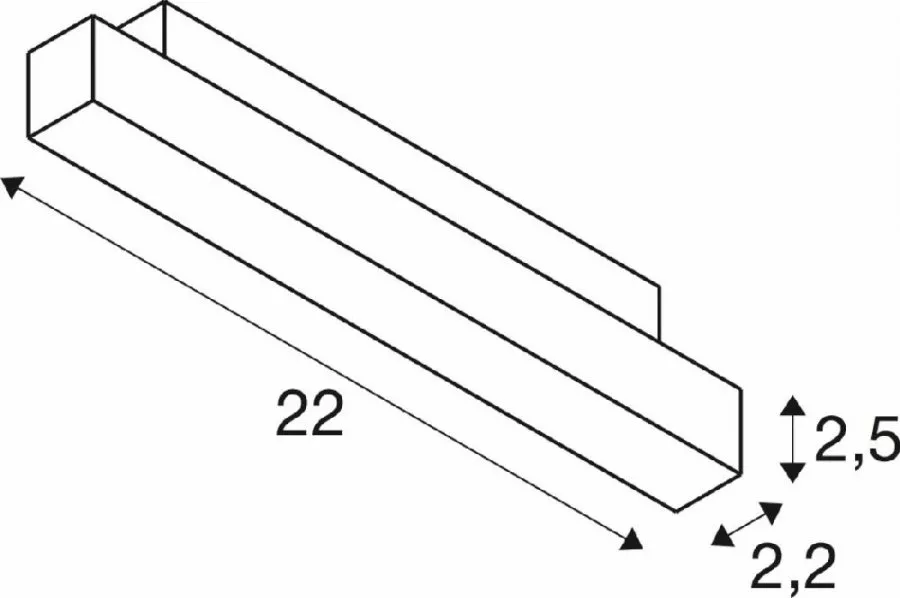 SLV IN-LINE 22 48V TRACK Darklight Reflector DALI Spot weiß 7.3W 580lm 2700K CRI90 35°