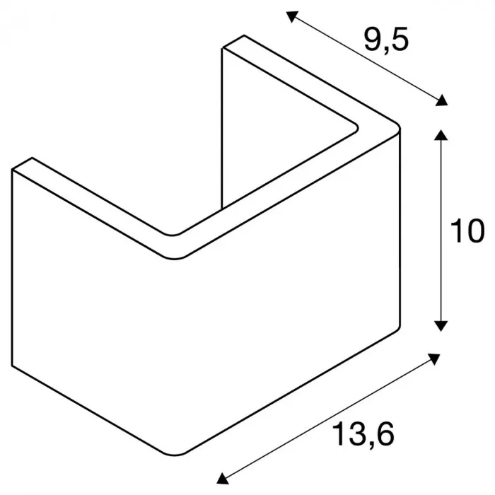 SLV Mana Leuchtenschirm B/H/T 13,5/10/9,9 cm Gips weiß