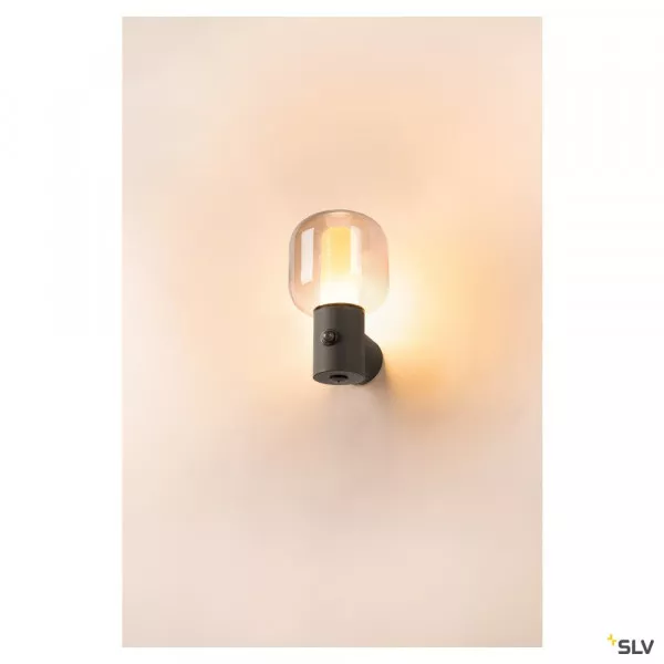 SLV Ovalisk Sensor Outdoor LED Wandaufbauleuchte anthrazit CCT switch 3000/4000K