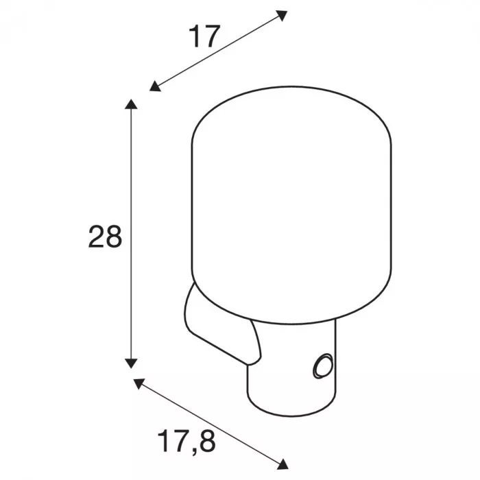 SLV Ovalisk Sensor Outdoor LED Wandaufbauleuchte anthrazit CCT switch 3000/4000K