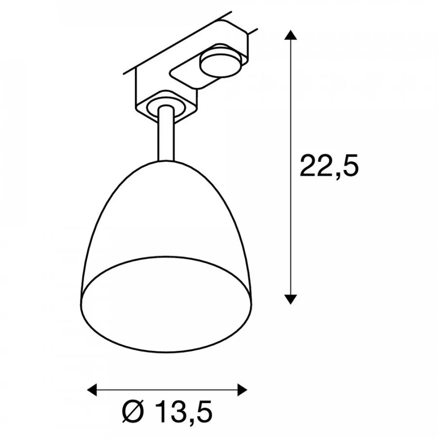 SLV Para Cone 14 QPAR51 3 Phasen System Leuchte weiß/gold