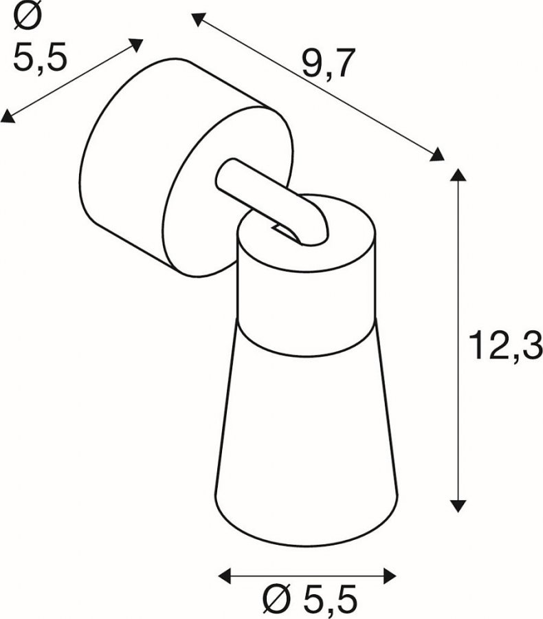 SLV Puri 2.0 Cone Wand- und Deckenaufbauleuchte 1x max. 6W GU10 grau_2